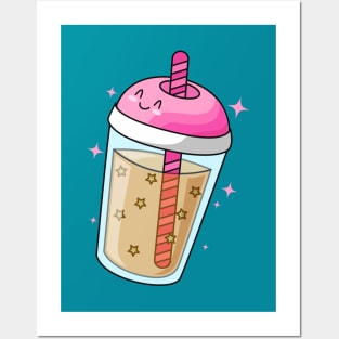 Cute Bubble Tea Design Posters and Art